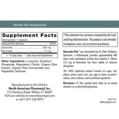 D'Adamo Quercetin Plus label detail showing 90 capsules for daily wellness.