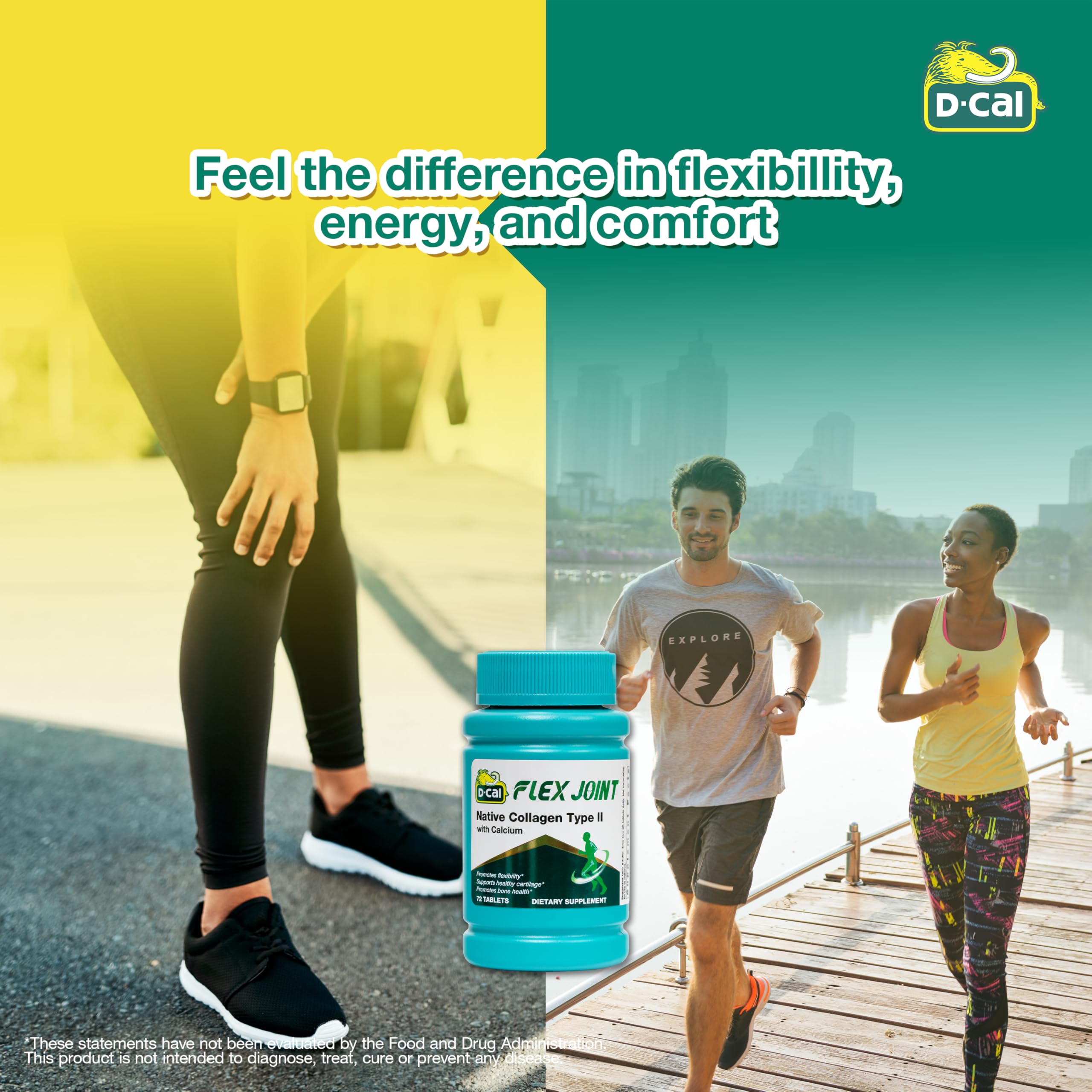 Two-tablet daily dose concept with D-Cal Flex Joint.