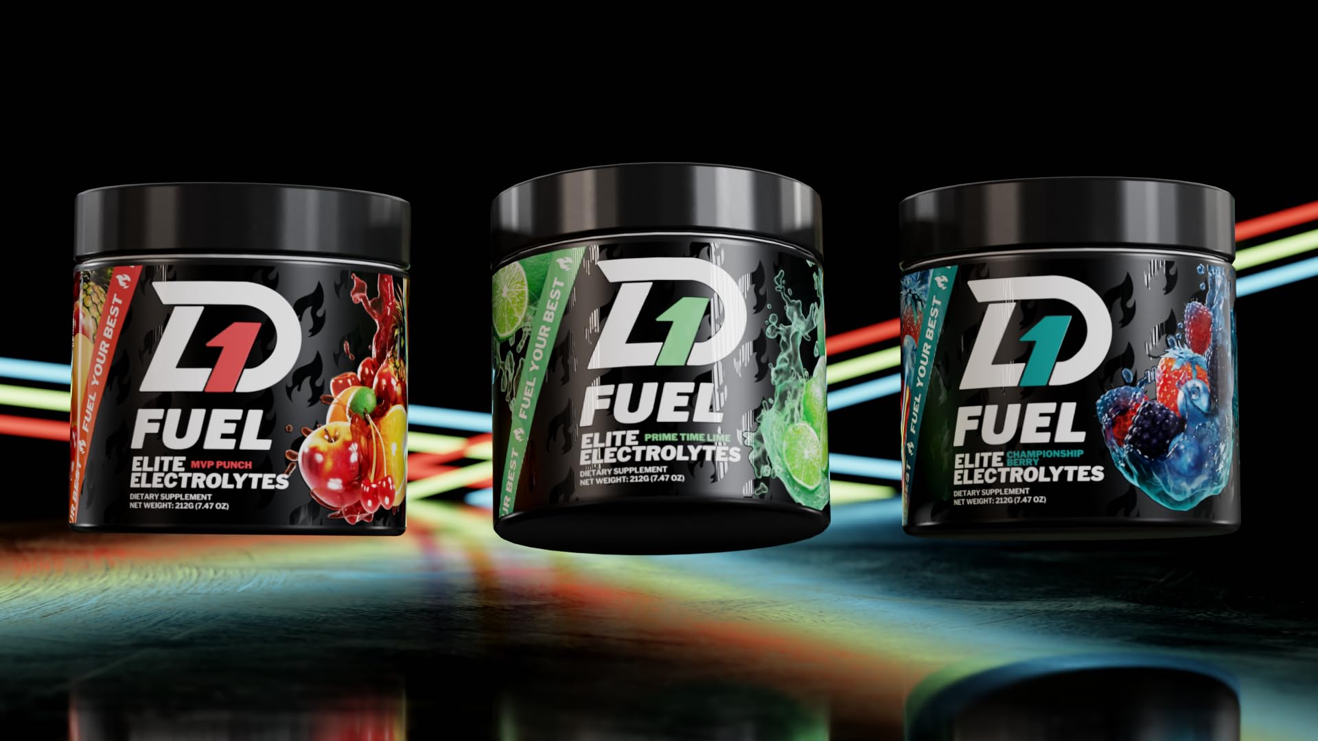 D1 Fuel Prime Time Lime on-the-go packets for training sessions.