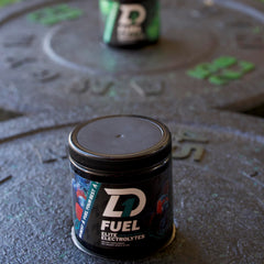 D1 Fuel Elite electrolyte packet opened and ready to pour.