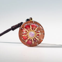 Da Piao Liang Goldstone Energy Pendant with shimmering crystals enhances focus