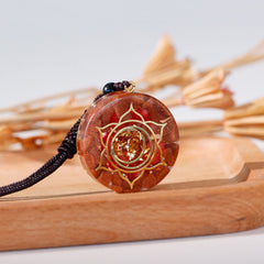 Da Piao Liang Red Coral Sacral Crystal necklace for emotional balance