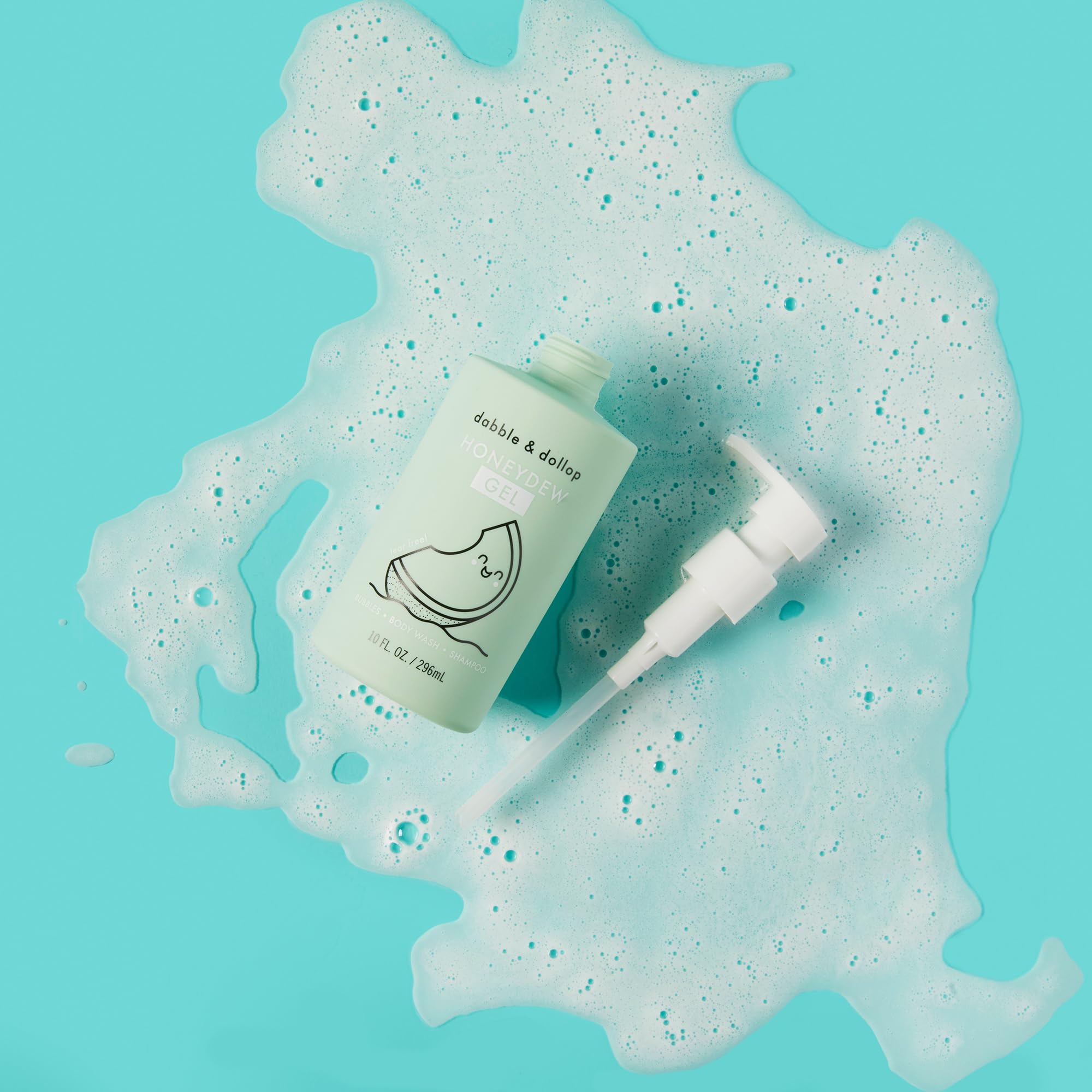 Dabble & Dollop kid bath time setup with two bottles for easy routines