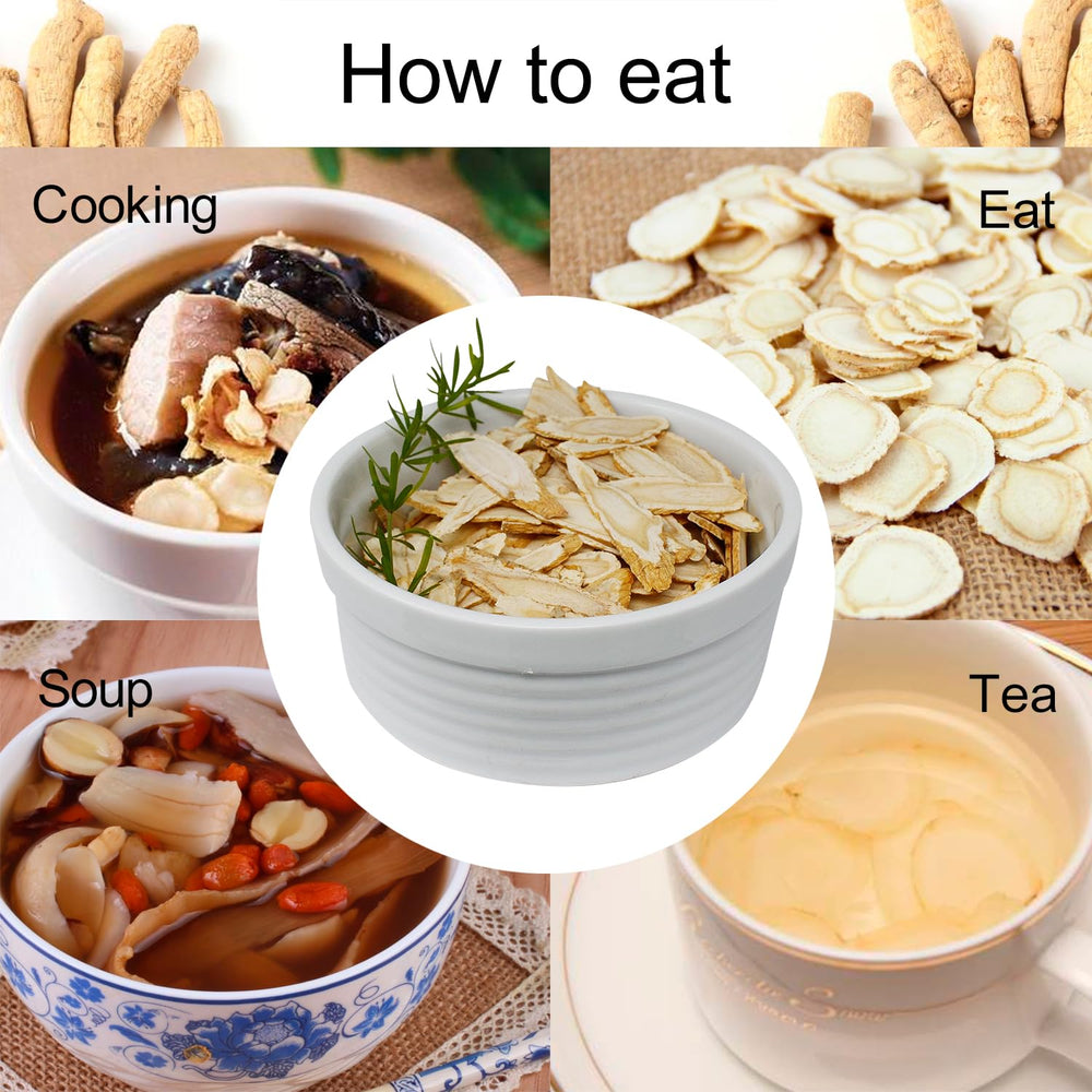 DABC OAK LAND tea brew with ginseng slices for focused moments.