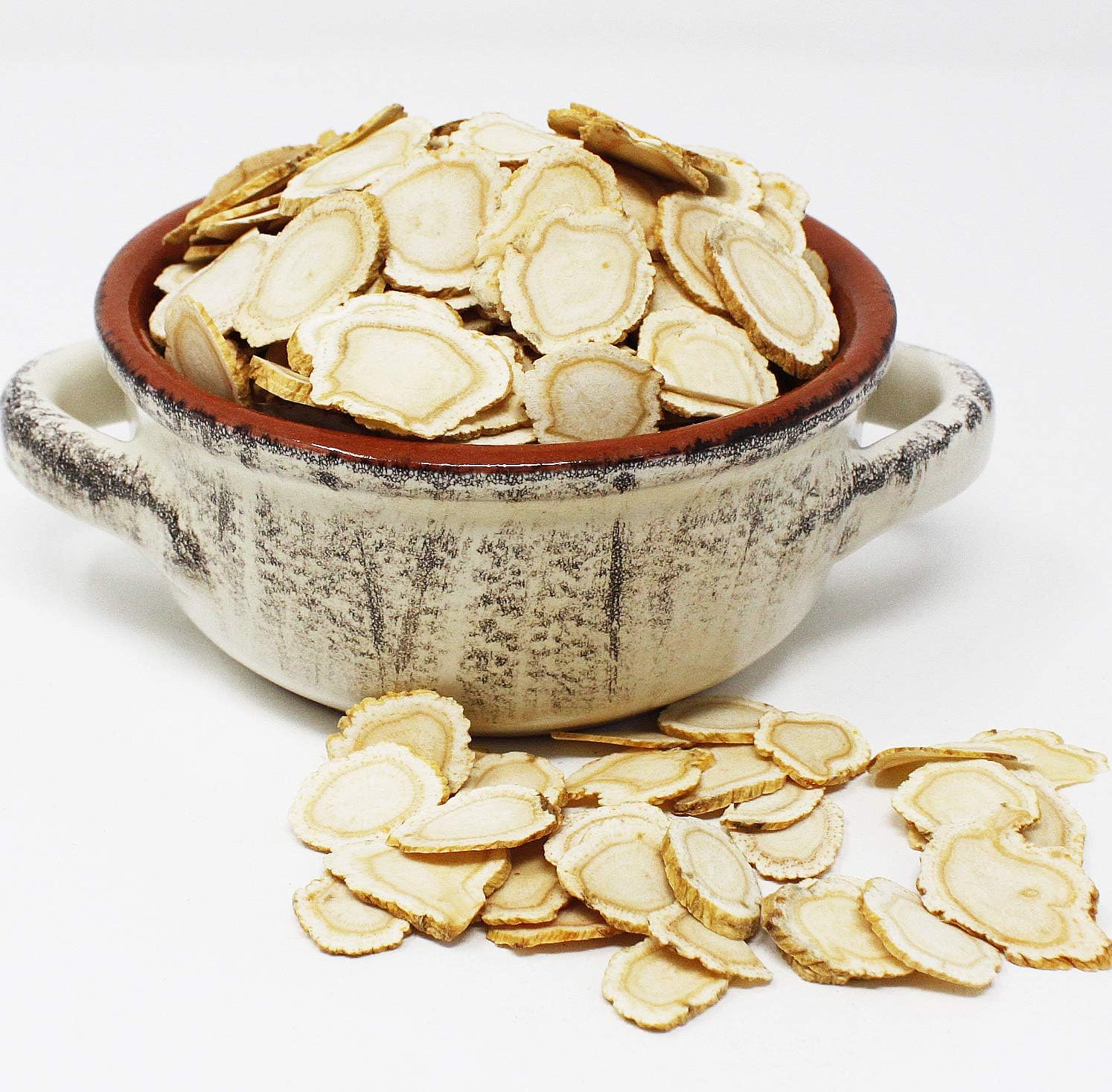 DABC OAK LAND Ginseng Slices label emphasizes non-GMO and additive-free purity.