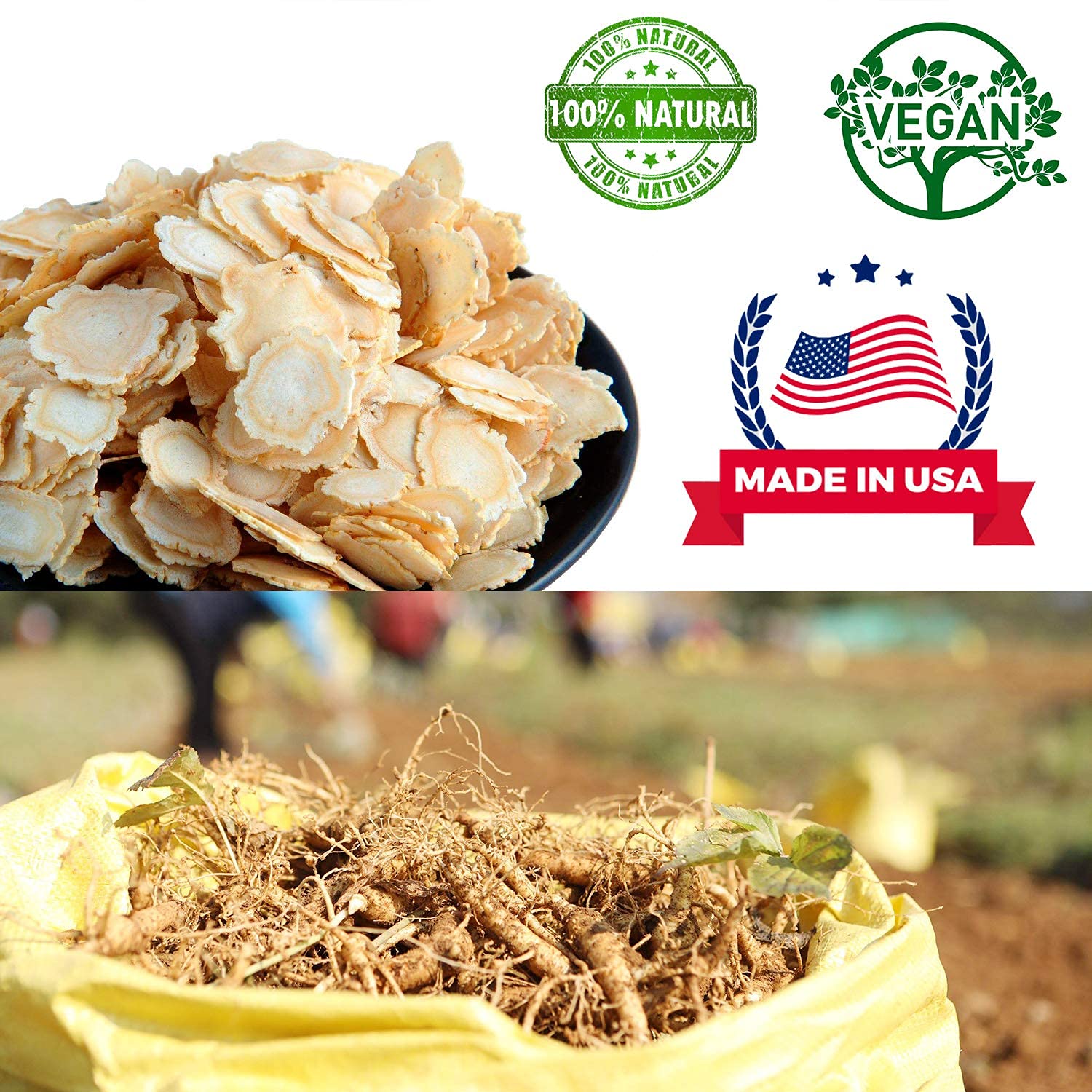 DABC OAK LAND raw ginseng slices as a quick daily bite.