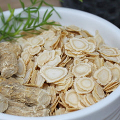 DABC OAK LAND ginseng slices in brew for energy.
