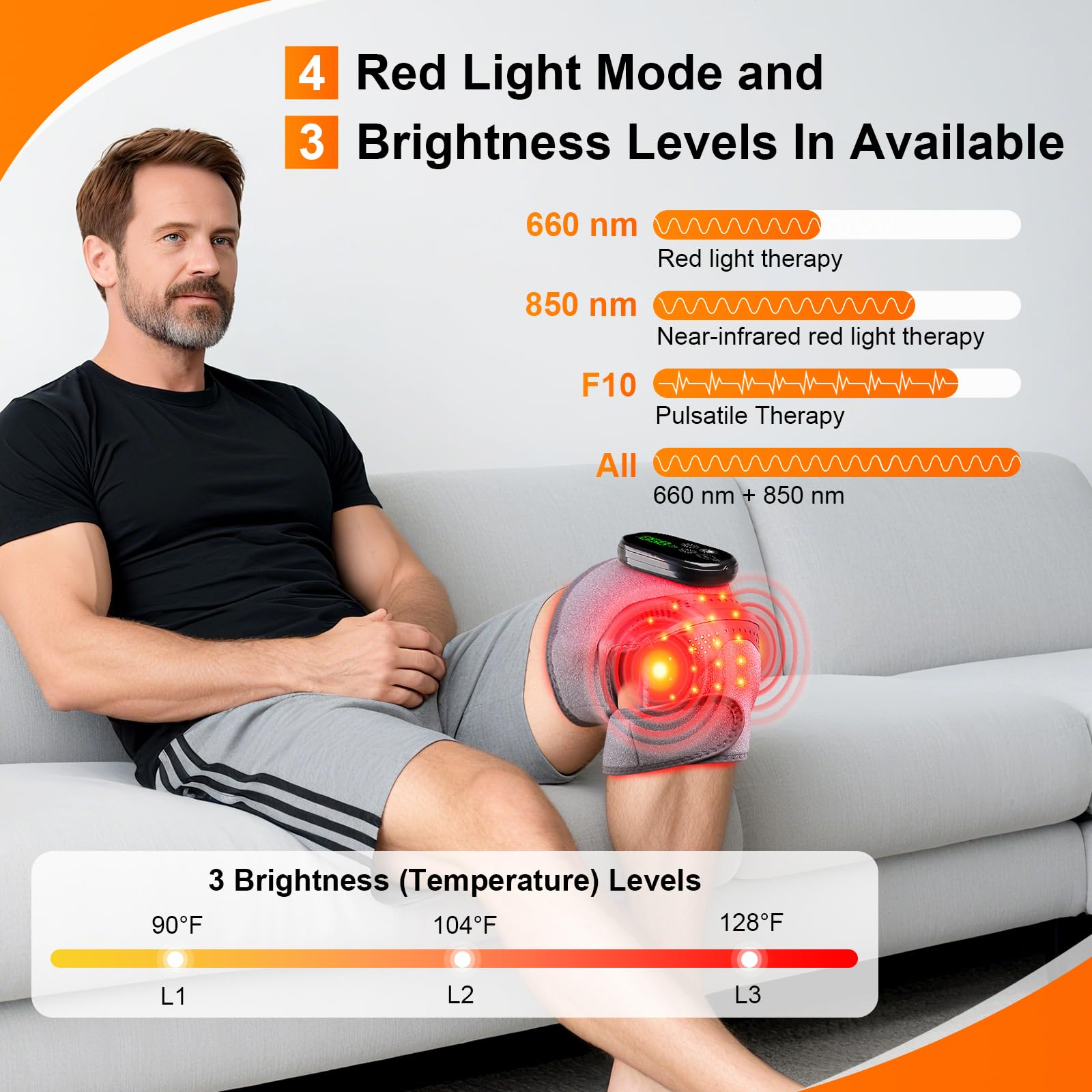 DABLEIBEN knee massager-660nm-850nm-led enables targeted energy delivery.