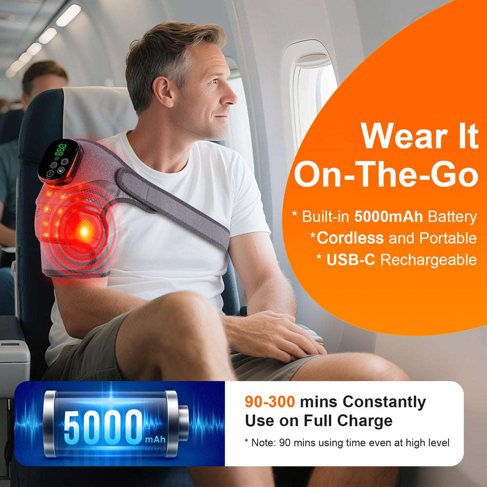 DABLEIBEN knee massager-ergonomic-strap highlights comfortable, secure fit.