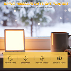DABLEIBEN lamp angled view showing compact size and warm glow for cozy spaces.