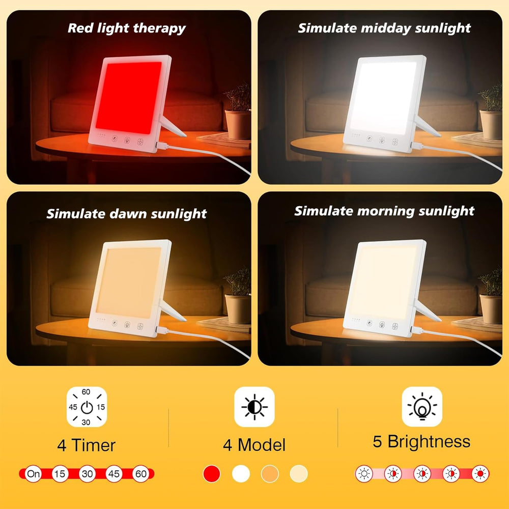 DABLEIBEN lamp display panel lit with settings for multiple modes.