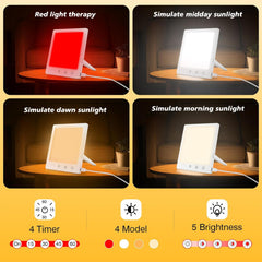 DABLEIBEN lamp display panel lit with settings for multiple modes.