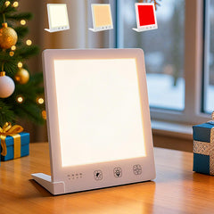 DABLEIBEN Sun Light Therapy Lamp front view highlighting 10,000 Lux white light for daytime energy.