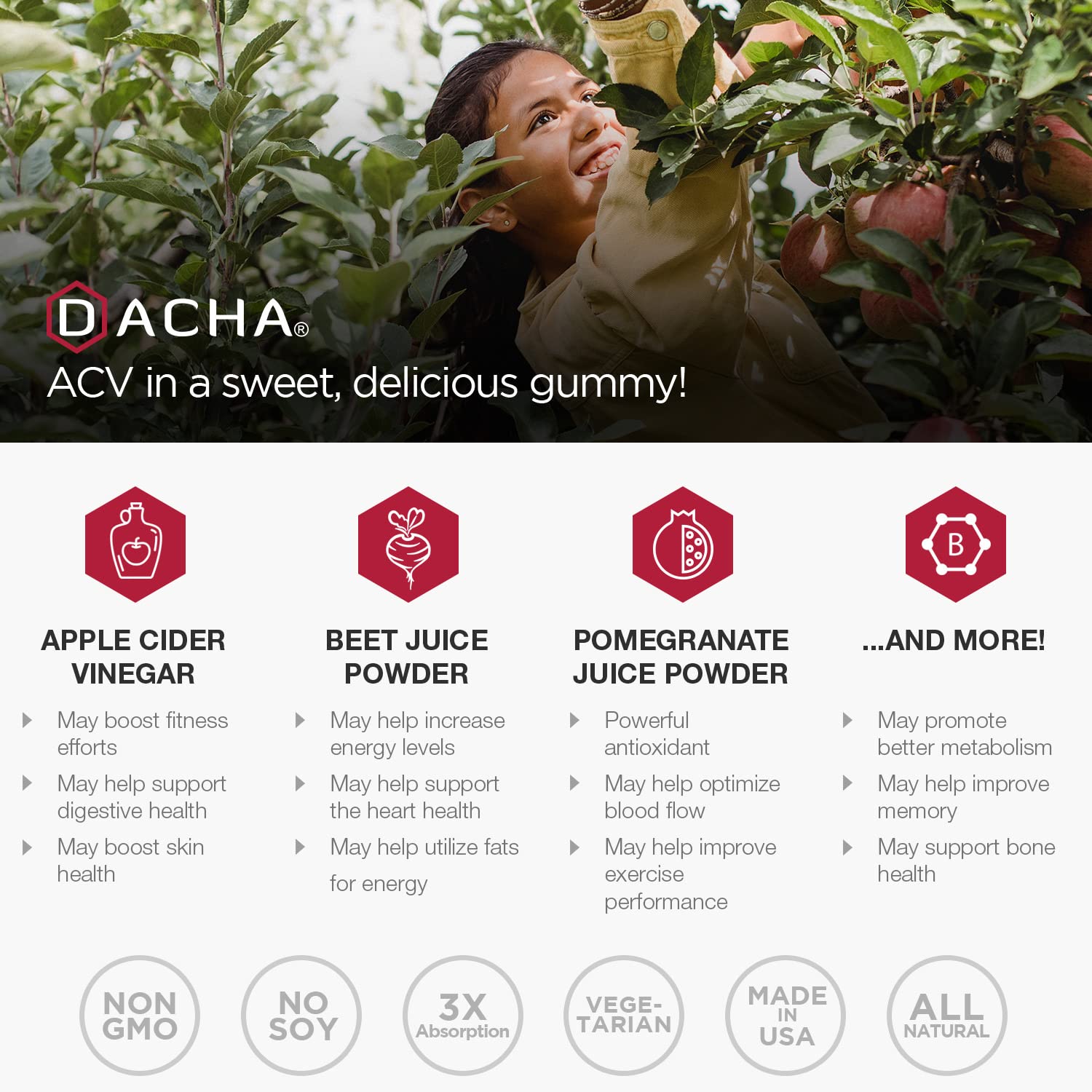 DACHA 80-count bottle on a kitchen counter for convenient daily use