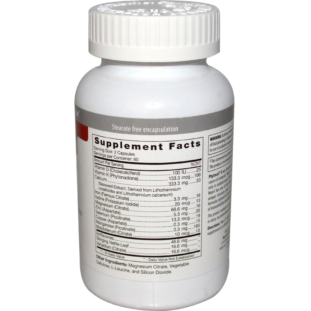 D'Adamo Phytocal O 120vcaps label aids easy daily use.
