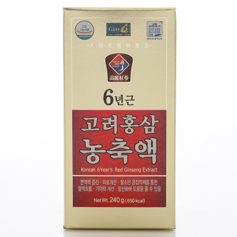 Daehan Red Ginseng 6-year roots close-up conveys premium quality for immune support