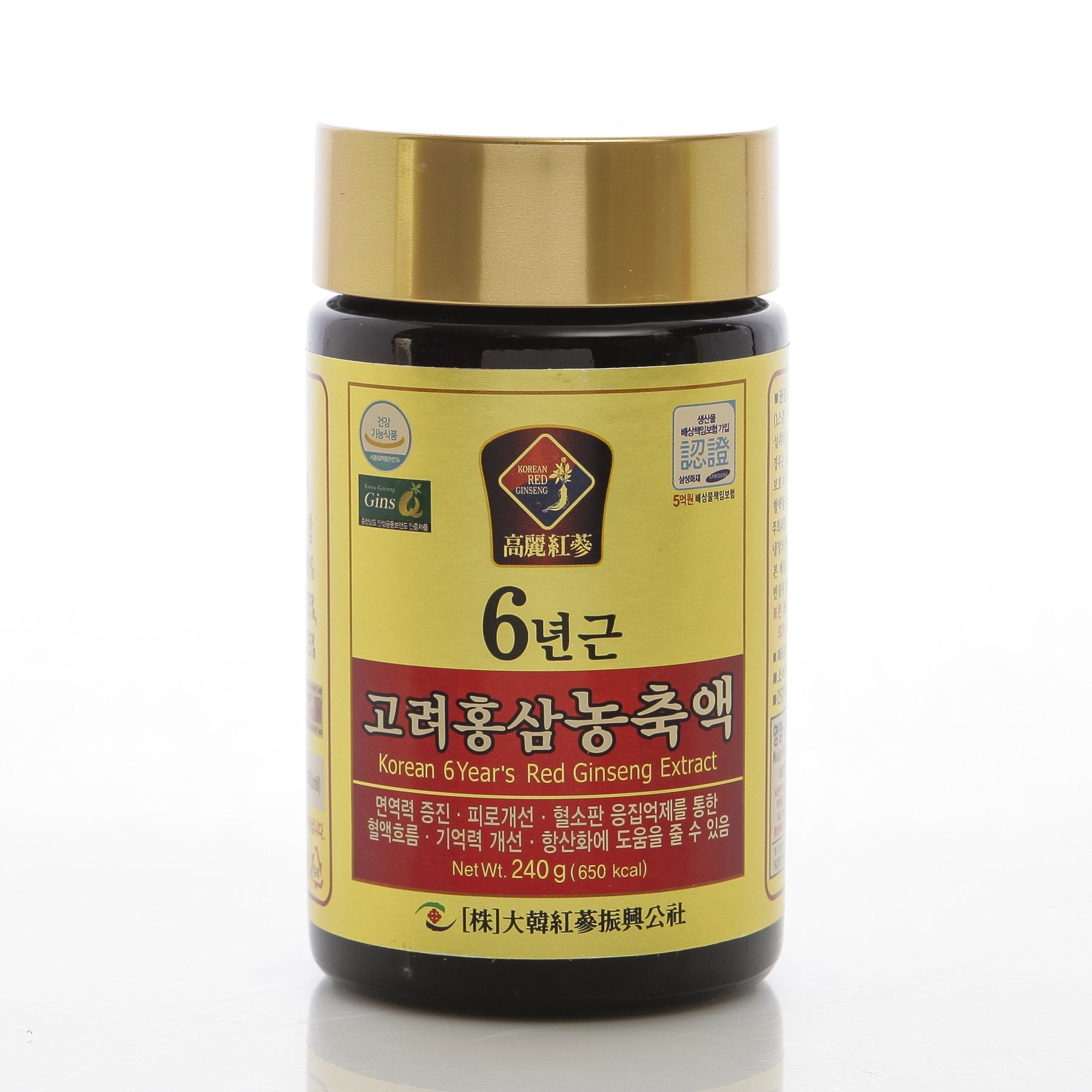 Daehan Red Ginseng spoon serving 5g with warm water for easy daily intake