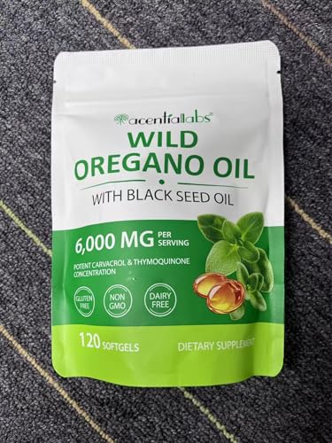 Daiasns 2-in-1 oregano softgels packaging highlights convenient daily supplement.