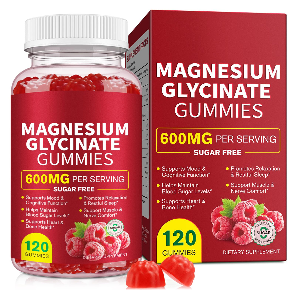 Daiasns magnesium glycinate gummies with raspberry flavor for a tasty daily routine