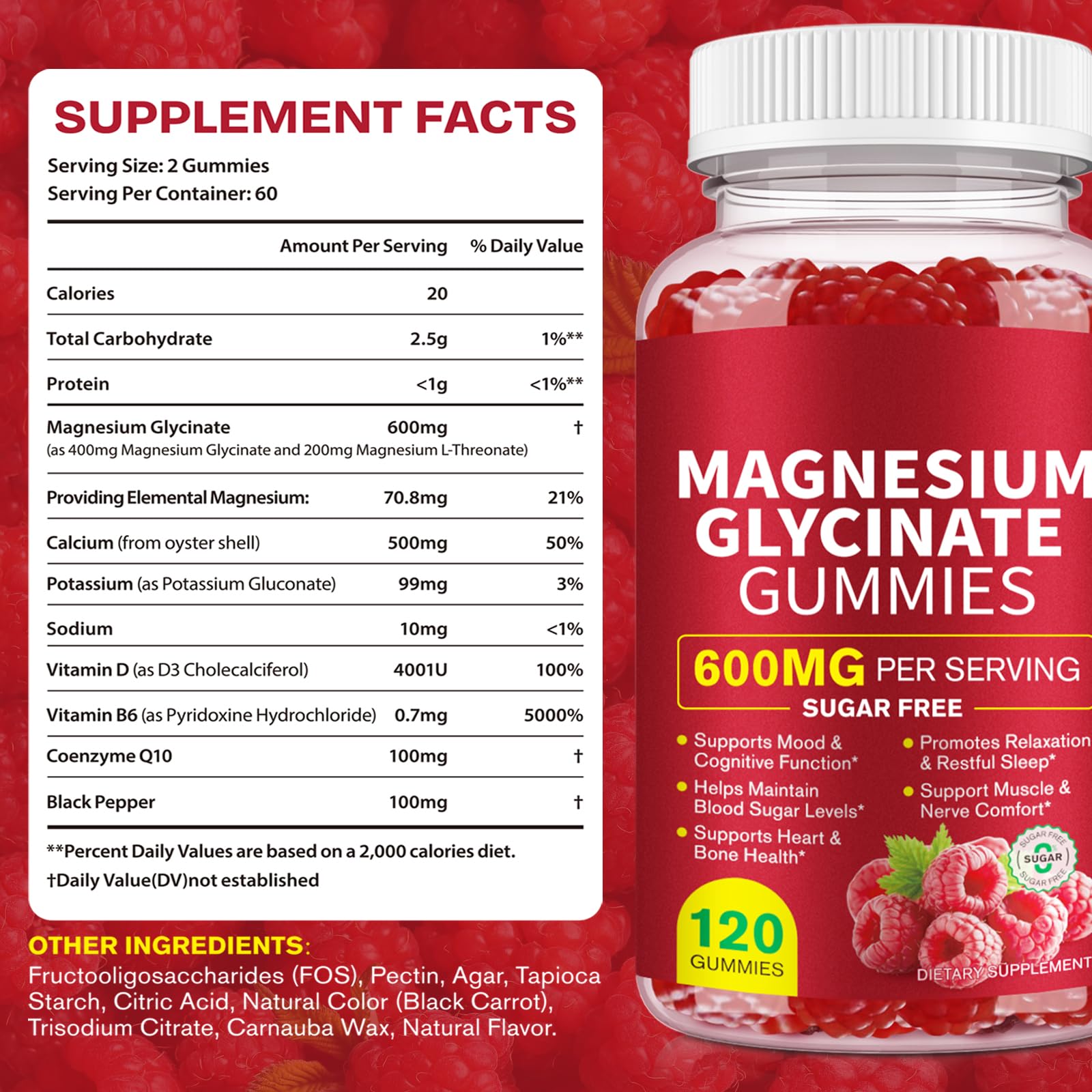 Two gummies daily dosage for convenient magnesium support