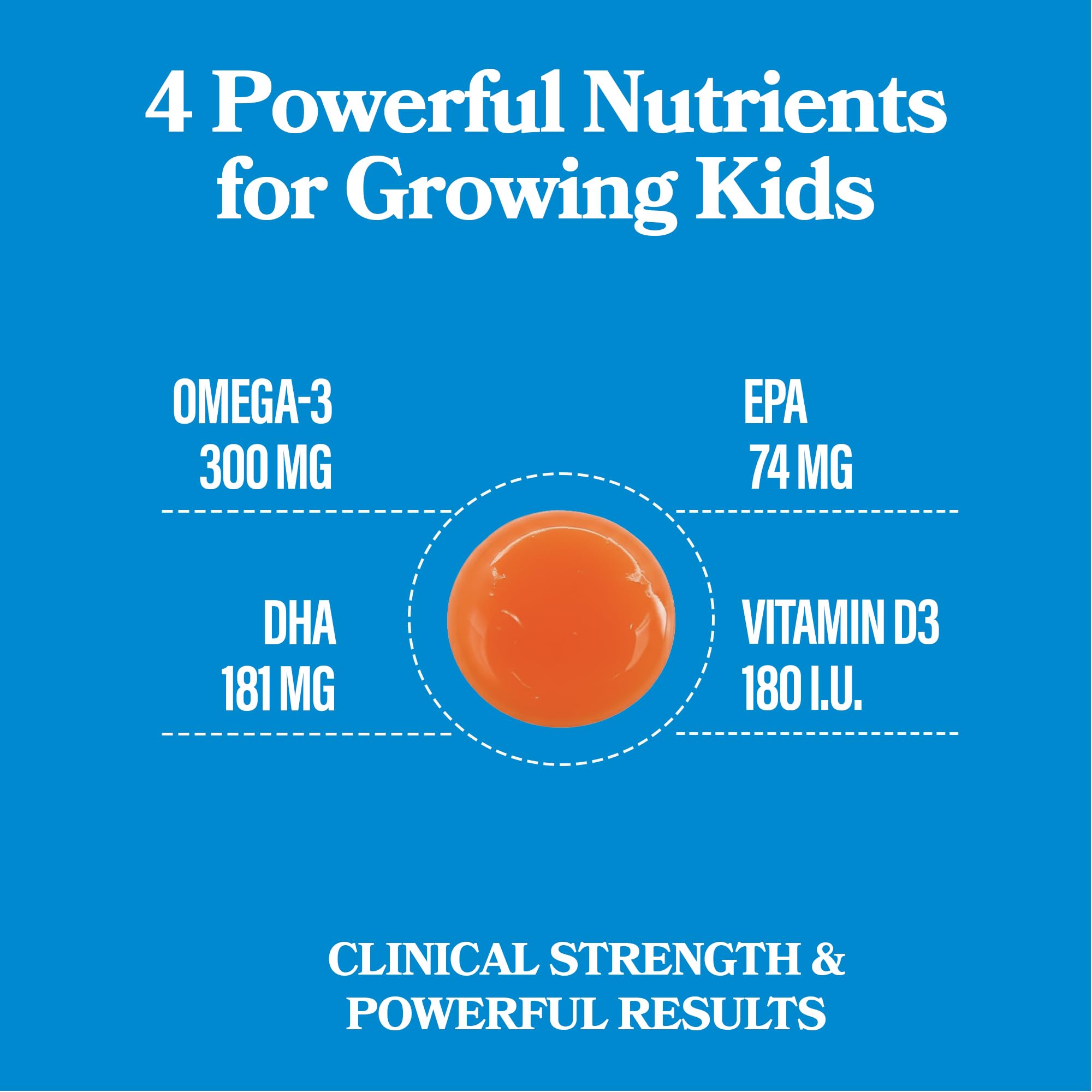 DAIKEN Kids Omega-3 gummies individually wrapped packs for on the go nutrition.