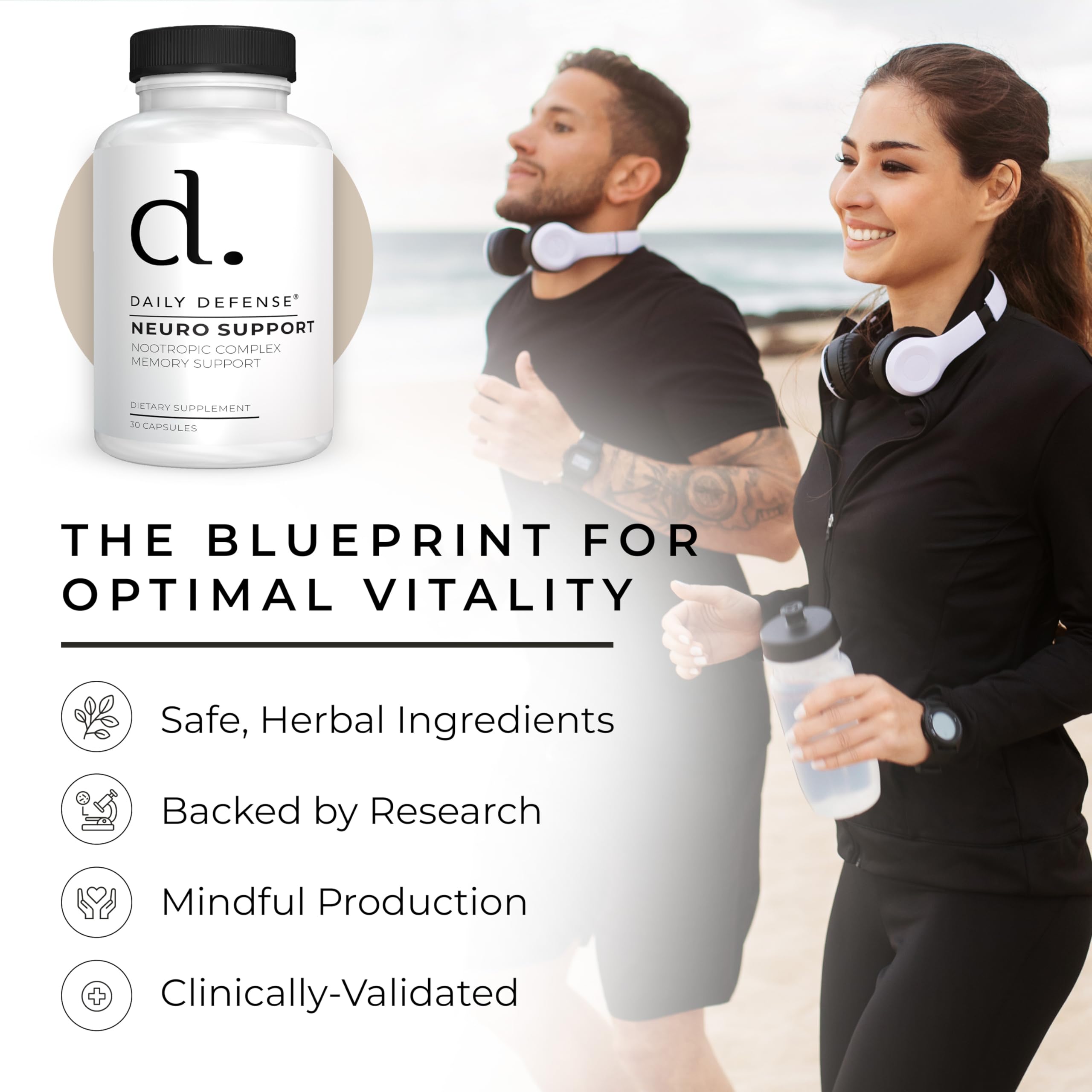 Daily Defense phosphatidylserine capsules supporting brain communication.