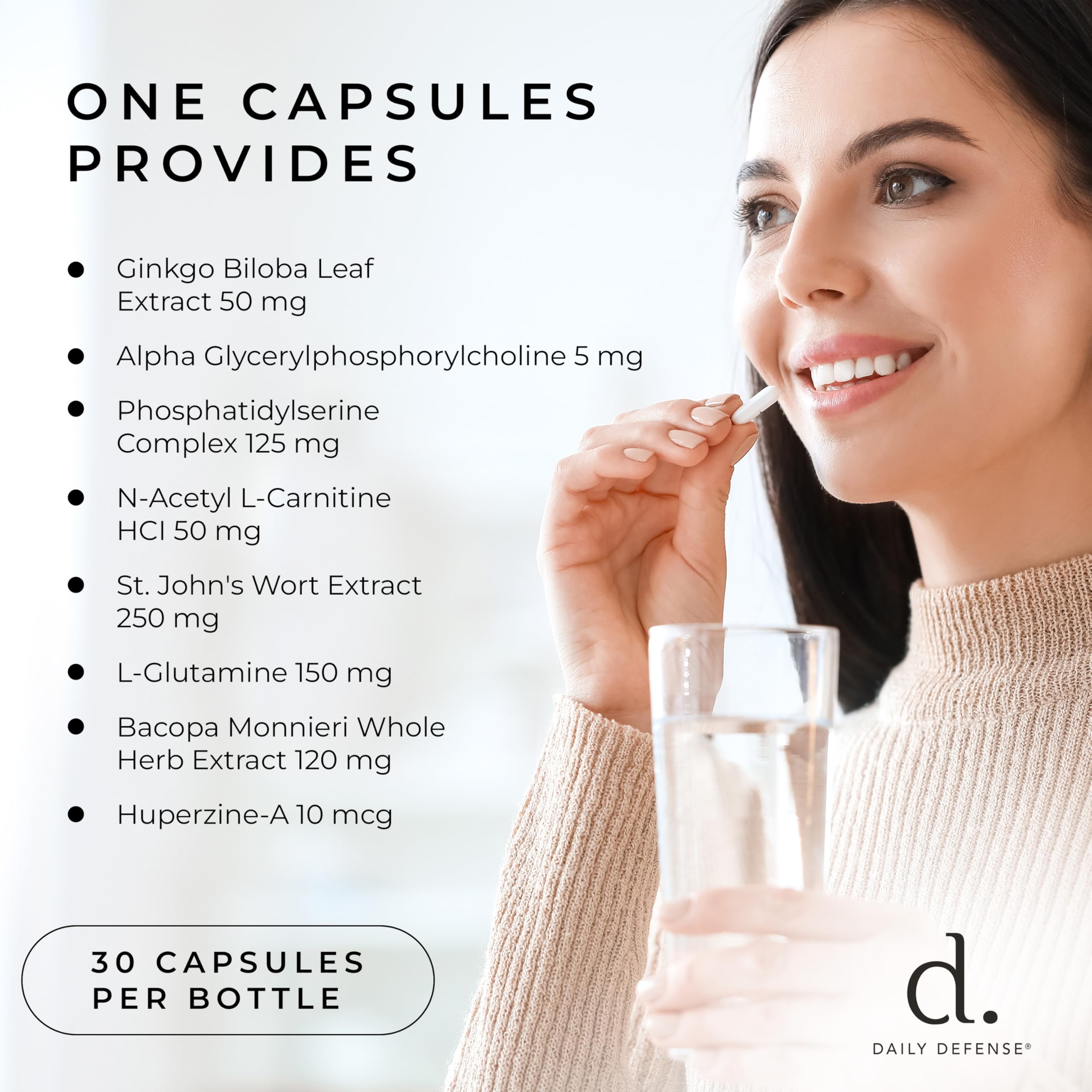 Daily Defense St. John's Wort capsules suggesting mood support.