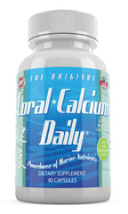 Daily Health coral calcium Okinawa bottle-front view; promotes potential bone support.