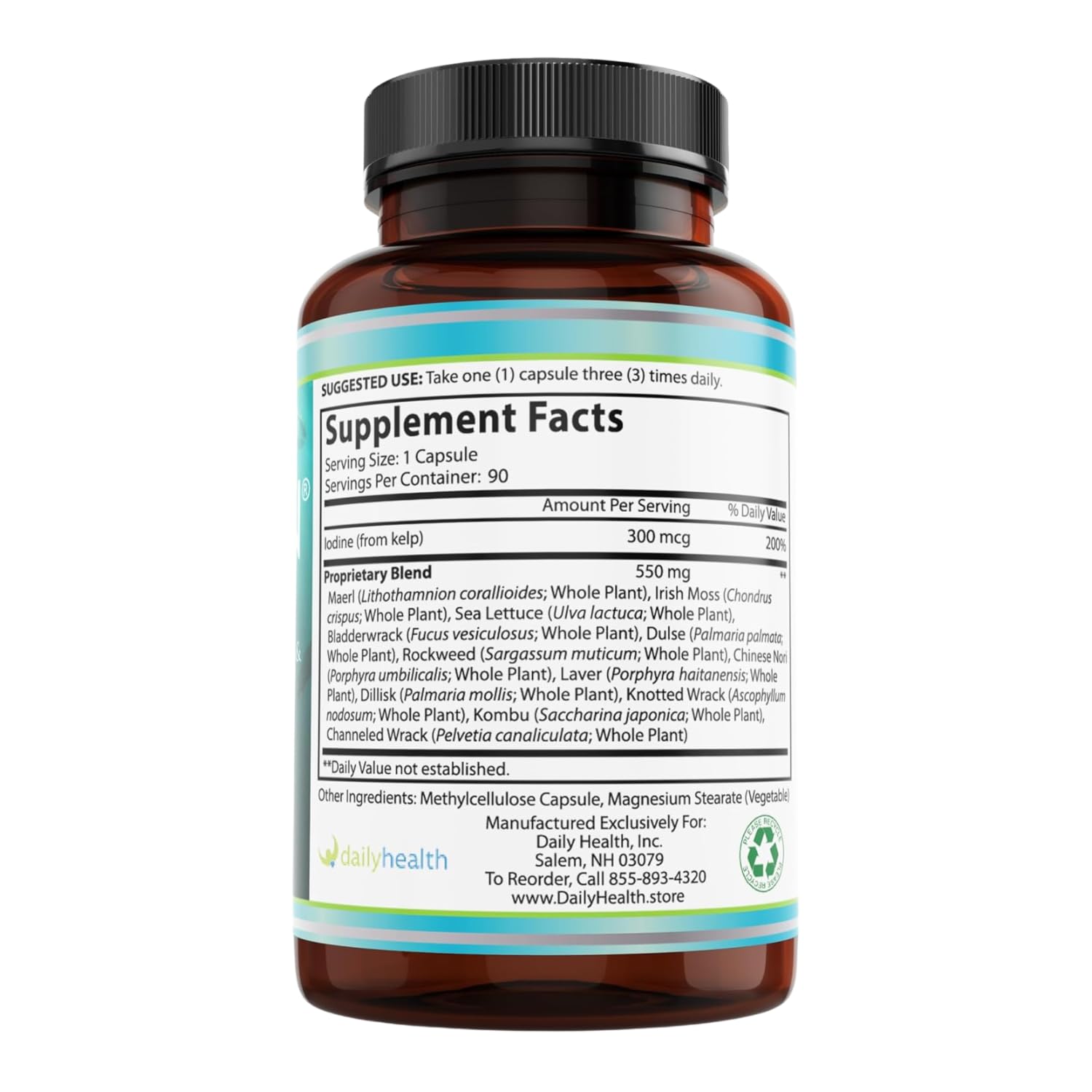 Whole-seaweed blend ingredients highlight diverse ocean plants for nutrient-dense nutrition.