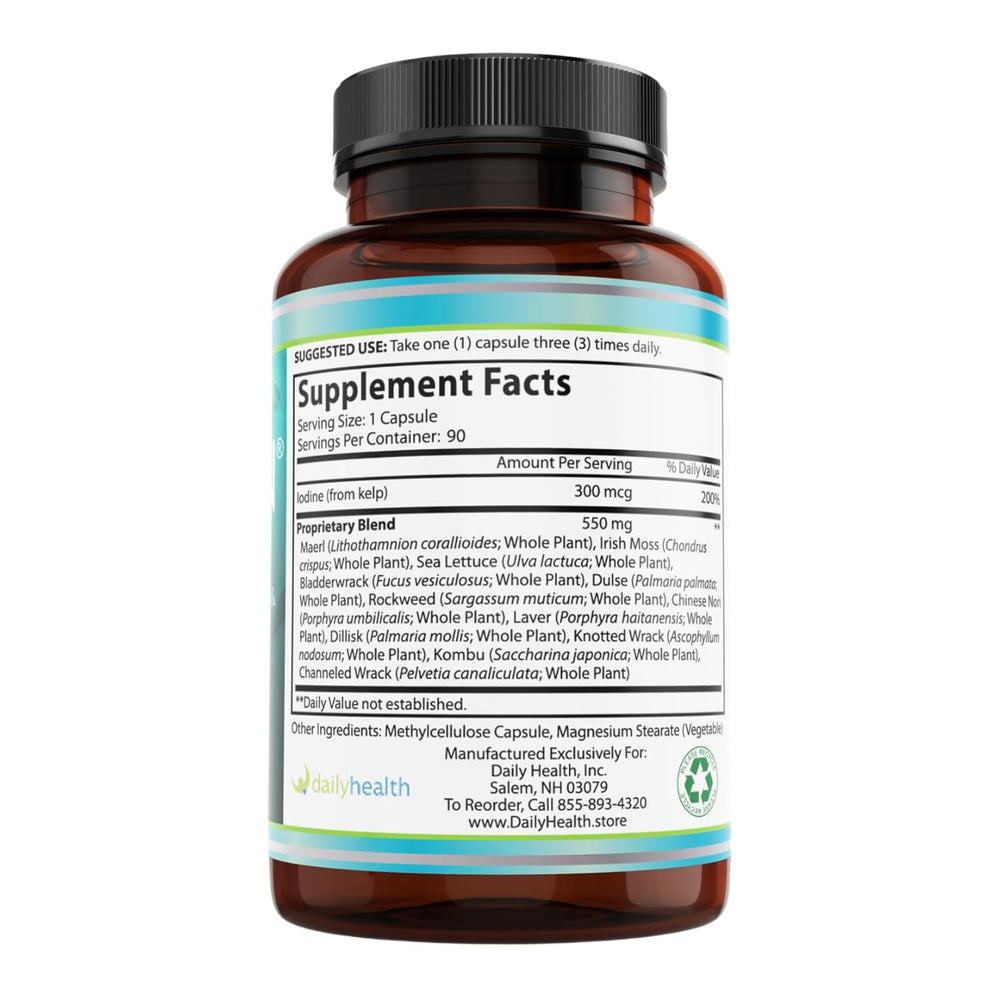 Whole-seaweed blend ingredients highlight diverse ocean plants for nutrient-dense nutrition.