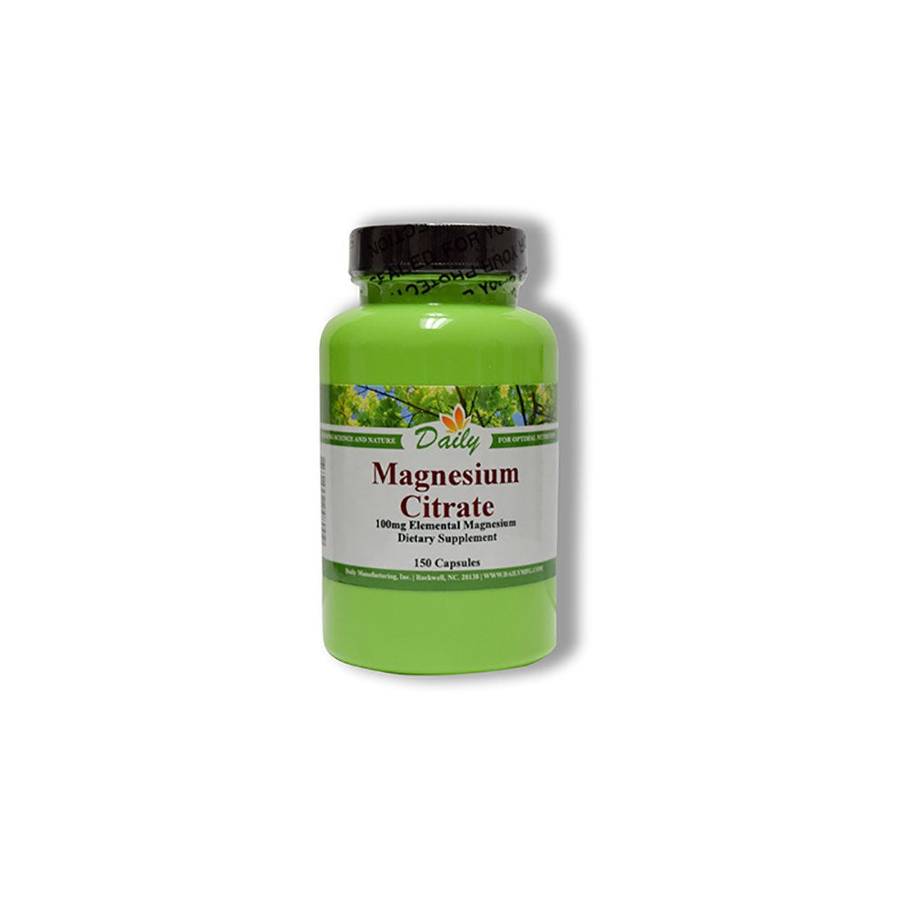 Daily Manufacturing Magnesium Citrate bottle for easy daily supplementation.
