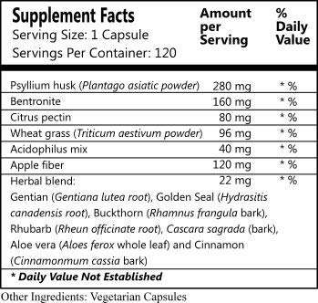 Daily Manufacturing Miracle 7 Colon Cleanser capsules shown for convenient daily supplementation