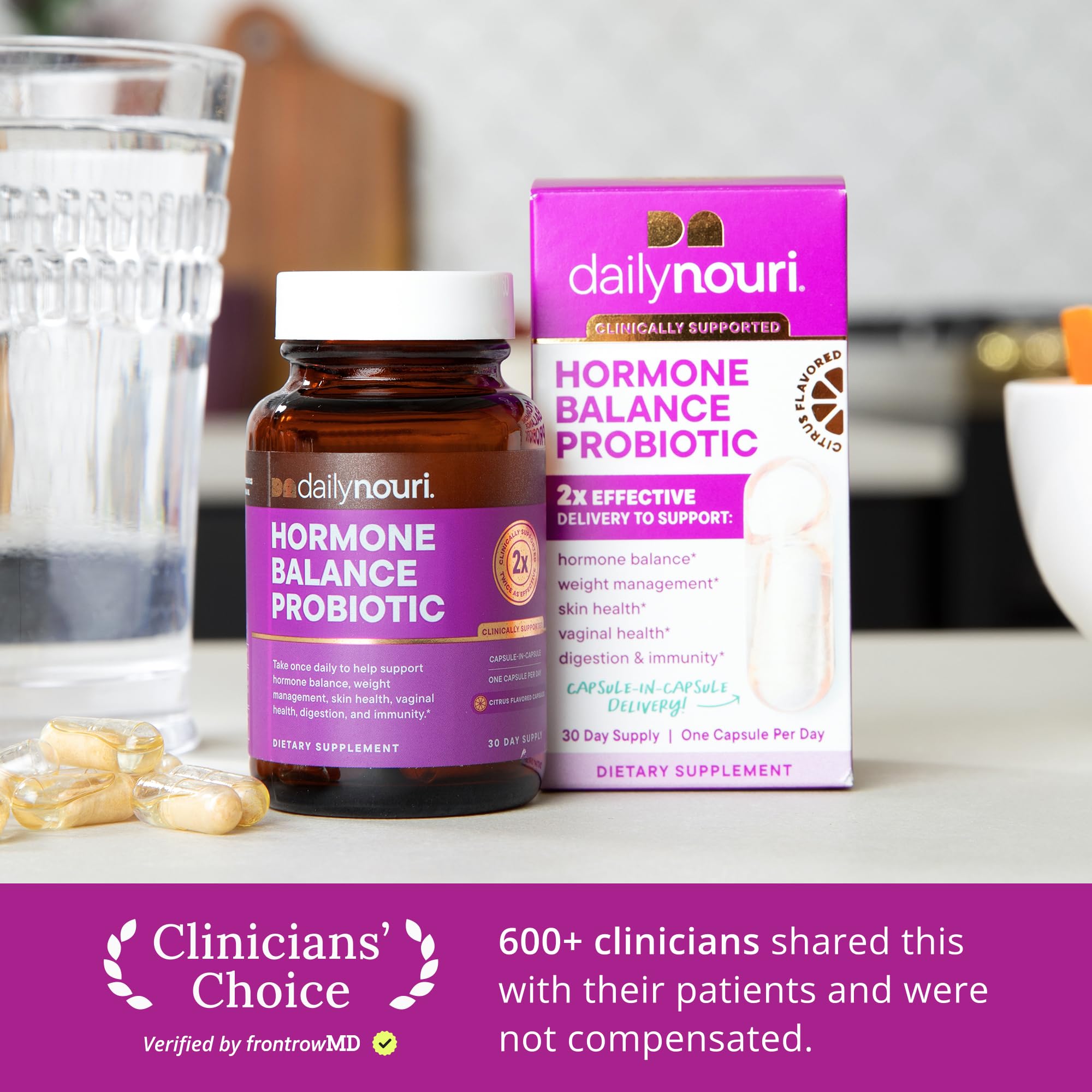 Daily Nouri Hormone Balance with 7 strains for gut health and balance