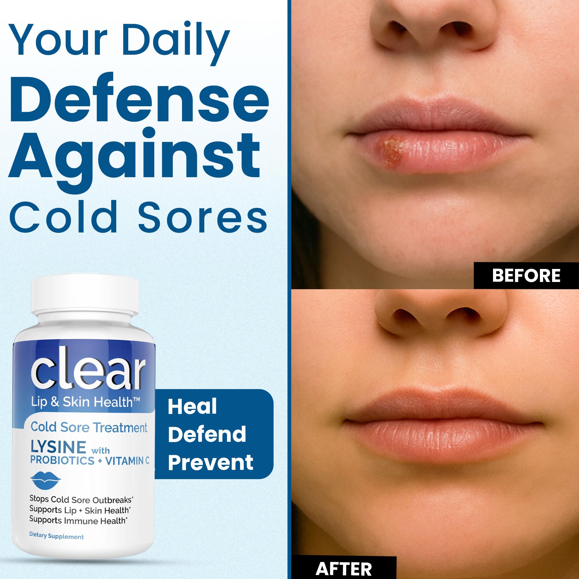 Clear Probiotics daily-use capsules on tray suggest simple routine.