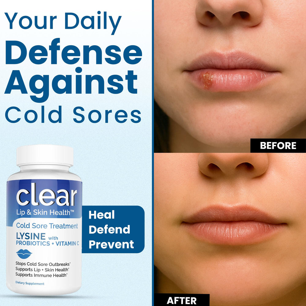 Clear Probiotics daily-use capsules on tray suggest simple routine.