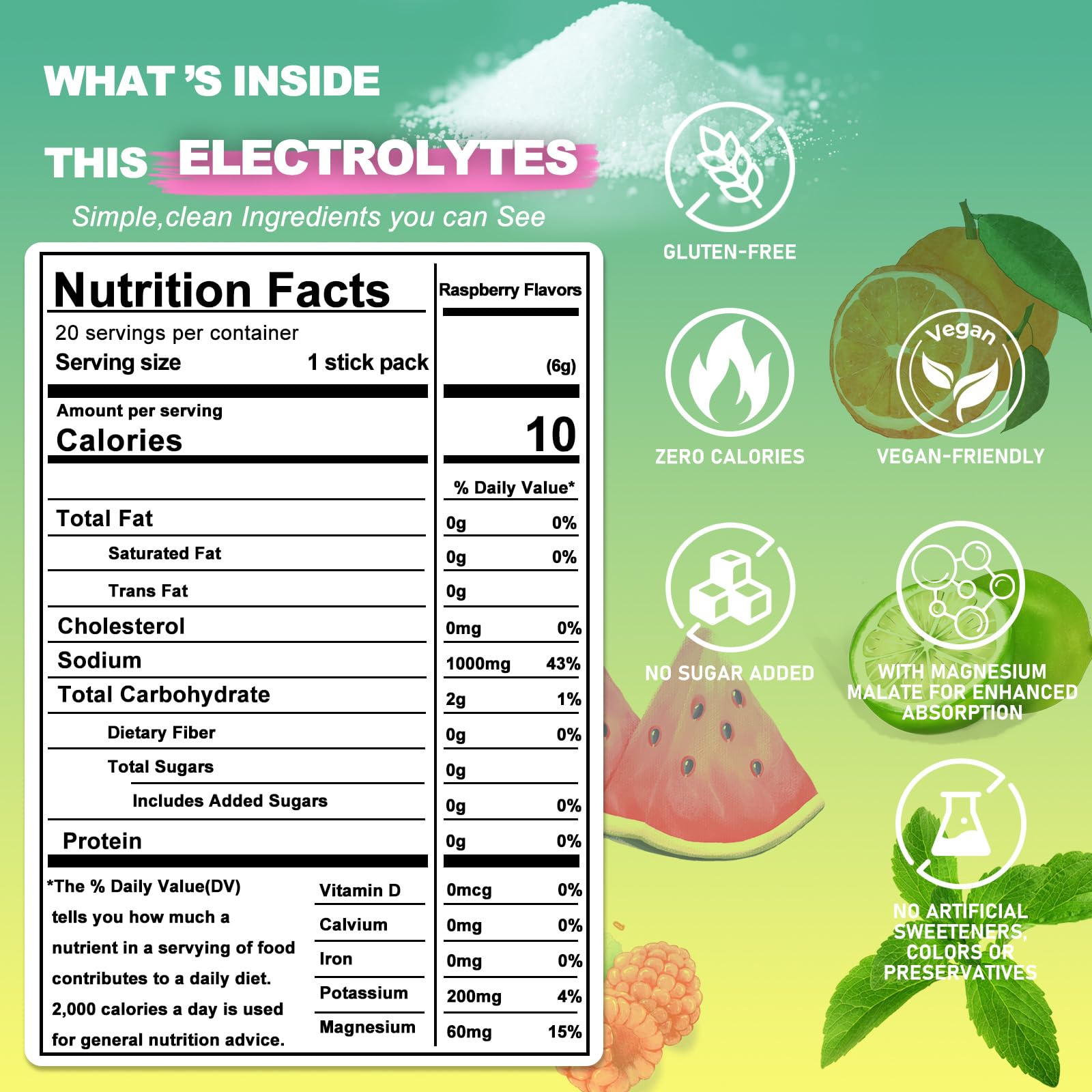 DailyBrio raspberry electrolyte stick with zero sugar for daily activities