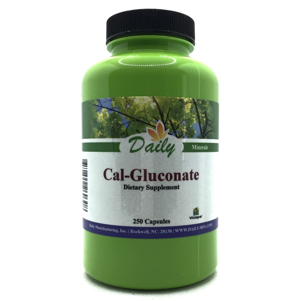 Daily Manufacturing Calcium Gluconate bottle, neutral calcium supplement for everyday use