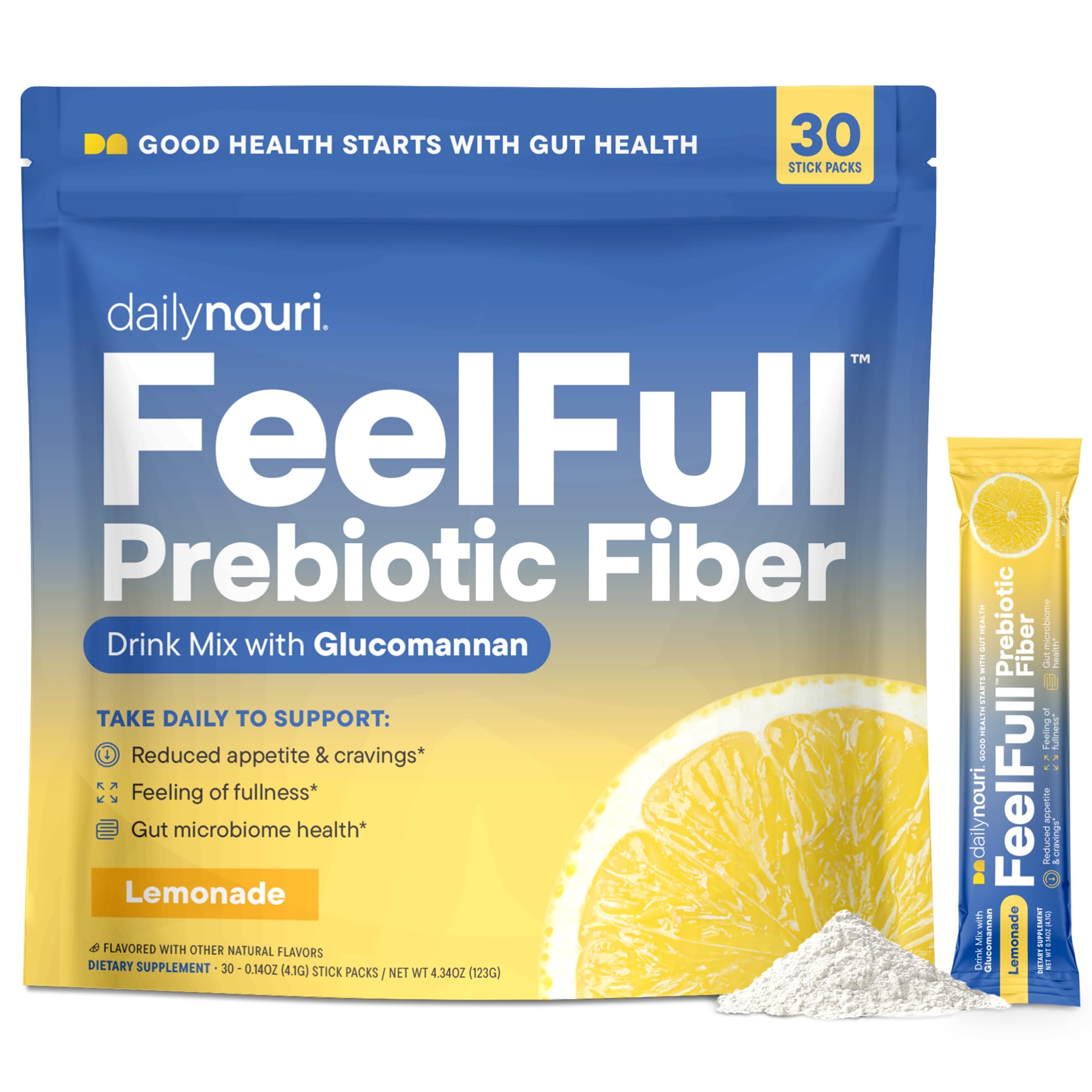 Daily Nouri FeelFull stickpack ready to mix for daily appetite support