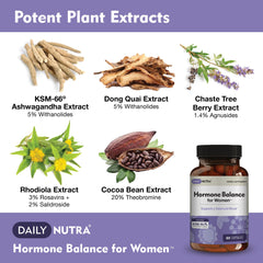 DailyNutra Hormone Balance with Chaste Tree Berry supports menstrual comfort.