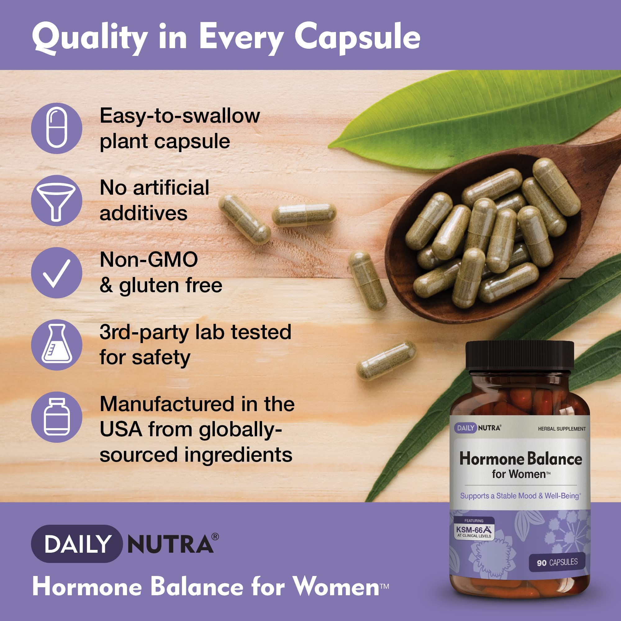 DailyNutra KSM-66 Ashwagandha capsules for focused support.