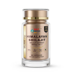 Daily Unstuck Me Shilajit capsules in amber bottle for energy support.