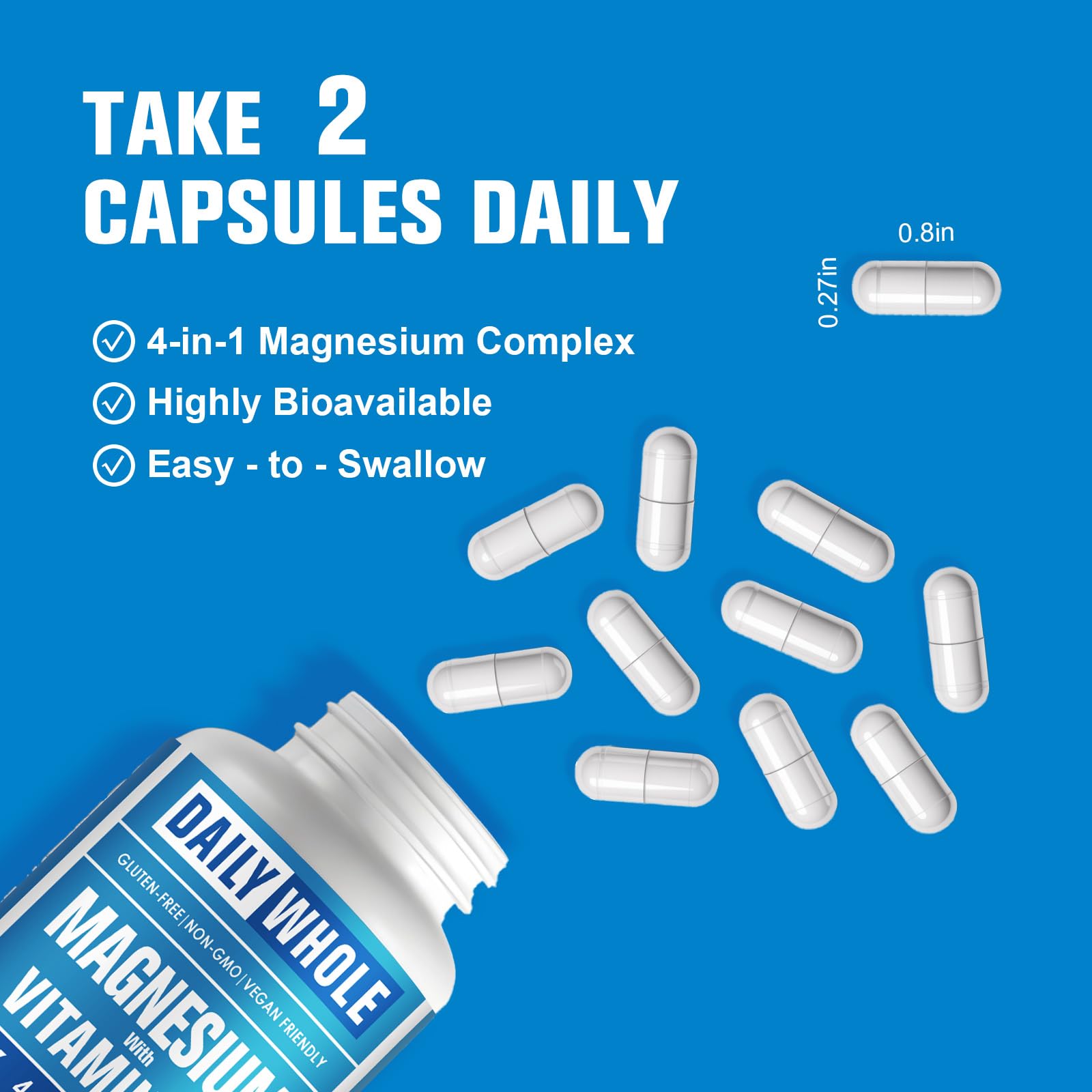 DailyWhole morning routine scene with magnesium complex bottle for focus and energy.