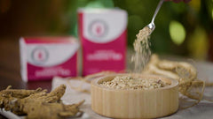 Dairyland American Ginseng Tea Bags close-up, caffeine-free and no additives.