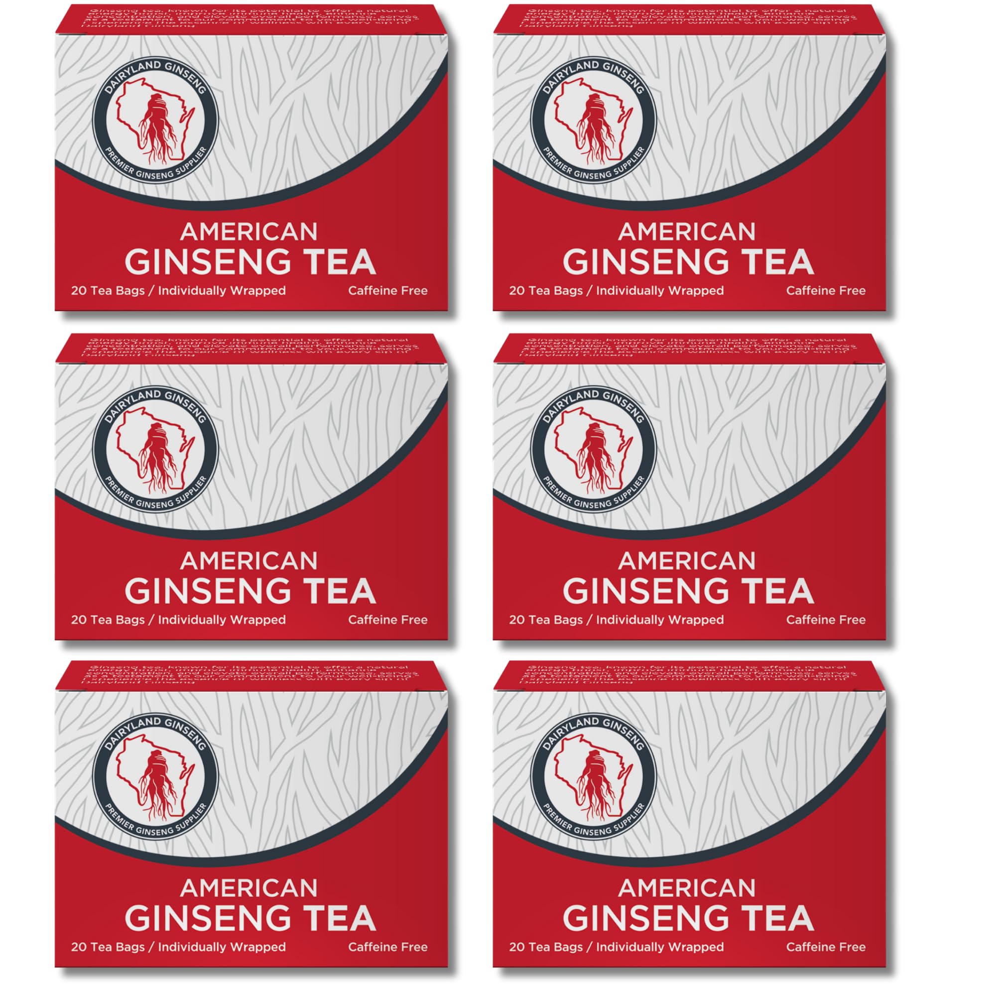 Dairyland American Ginseng Tea Bags in premium pack ready to steep for a balanced cup.