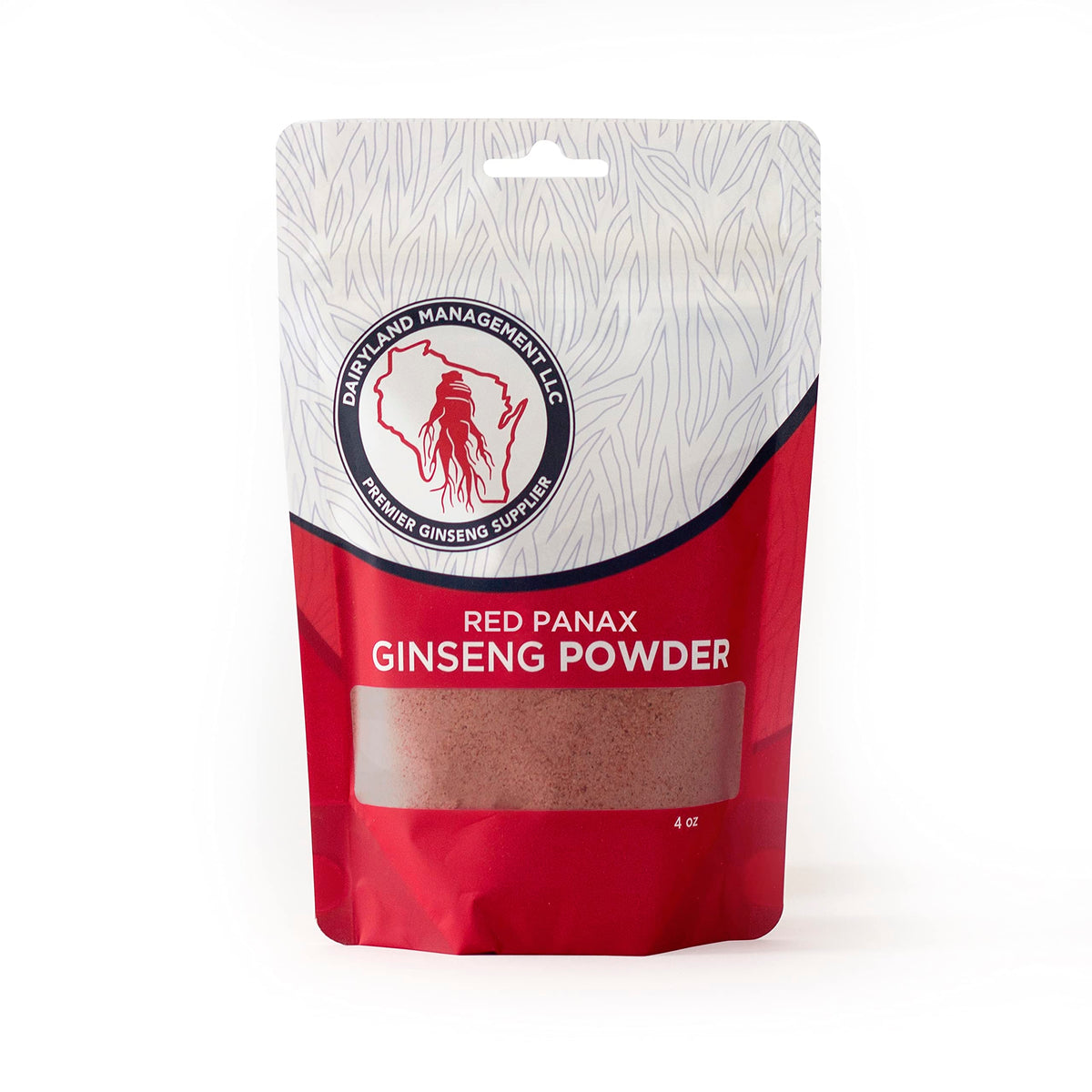 Dairyland Red Panax Ginseng Powder bottle for daily energy support