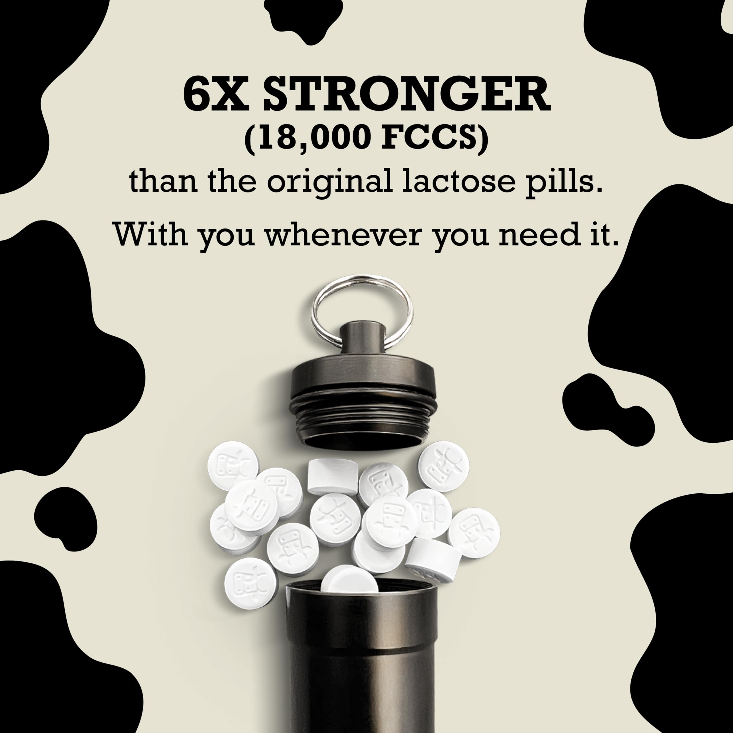 DairyPill label close-up highlights clean-label, gluten-free, non-GMO formulation.