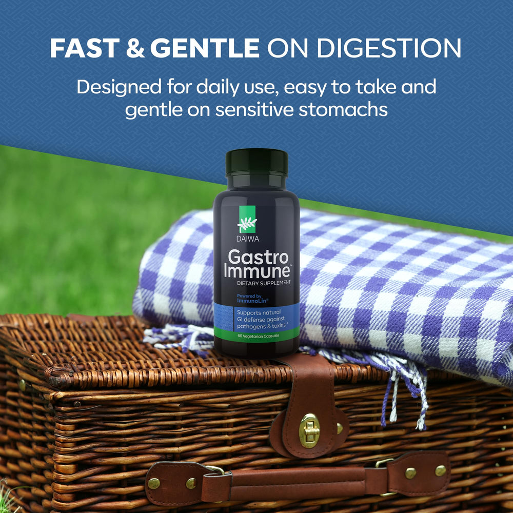 Daiwa GastroImmune non-GMO label highlighted for a clean wellness choice