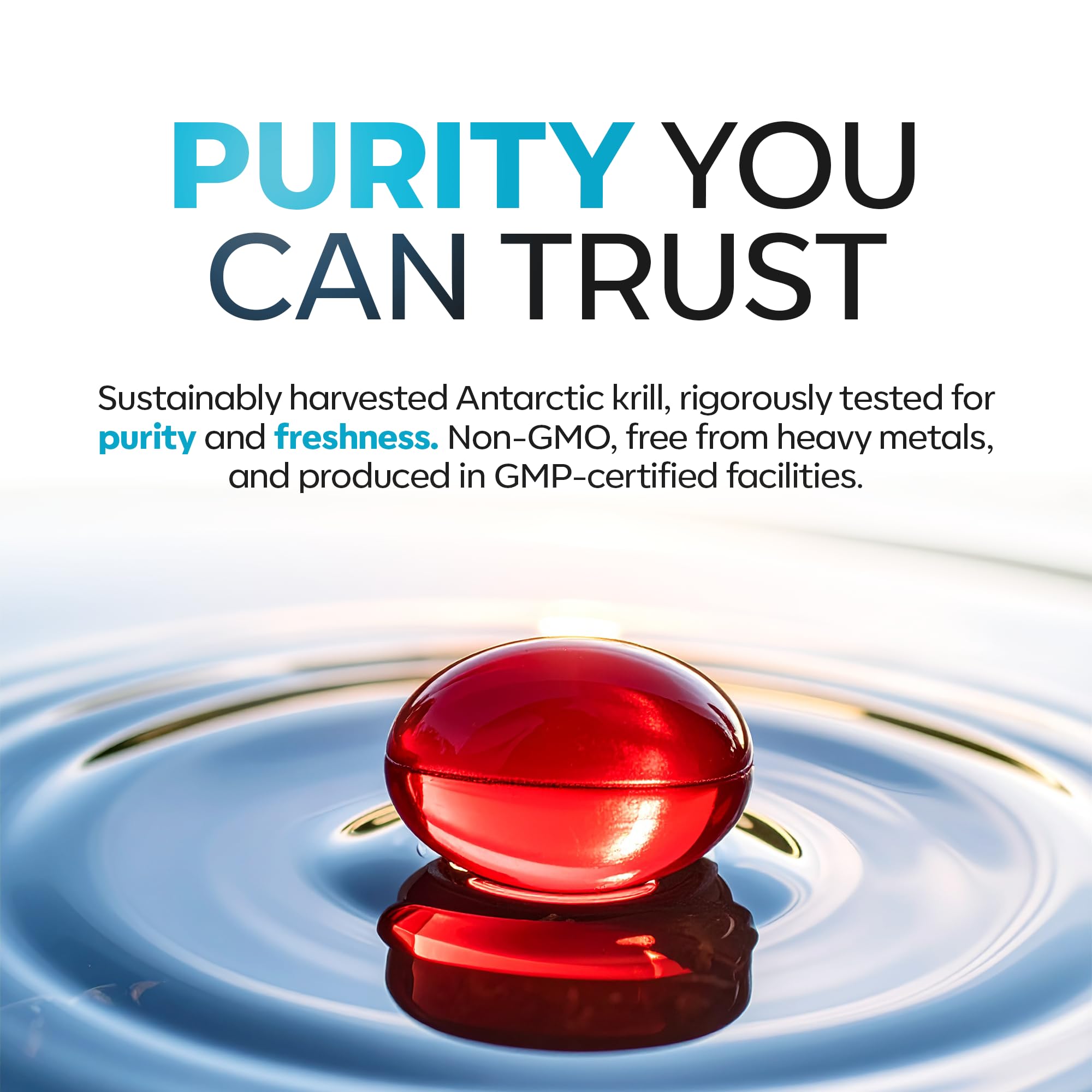 Daiwa Krill Oil softgels closeup shows smooth texture for easy swallowing.