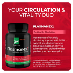 Daiwa Plasmanex 1 bottle on desk highlighting convenient, daily-use packaging.