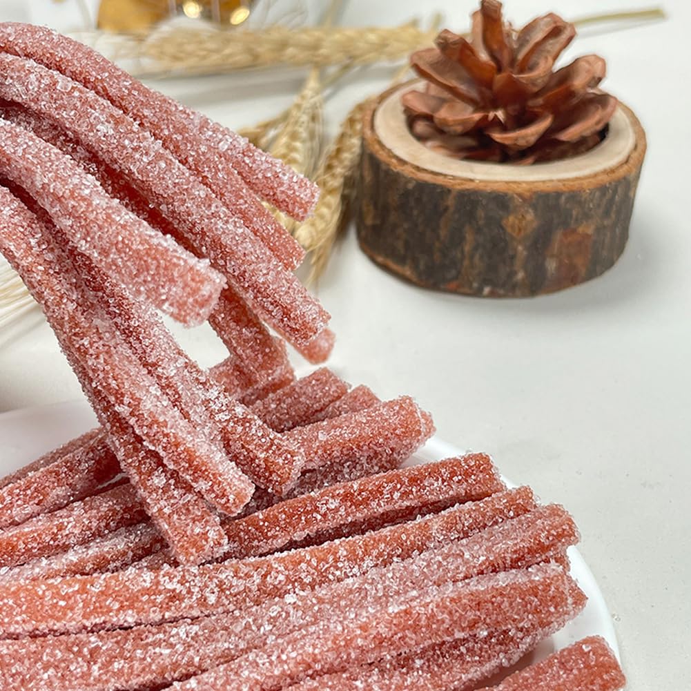 Resealable bag keeps strips fresh during on-the-go snacking.